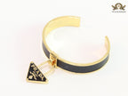Black alphabet charm bracelet