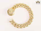 Medusa gold link chain bracelet