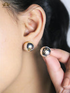 Alphabet L & V Celestial studs