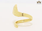Matt gold plated snake ring