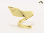 Matt gold plated snake ring