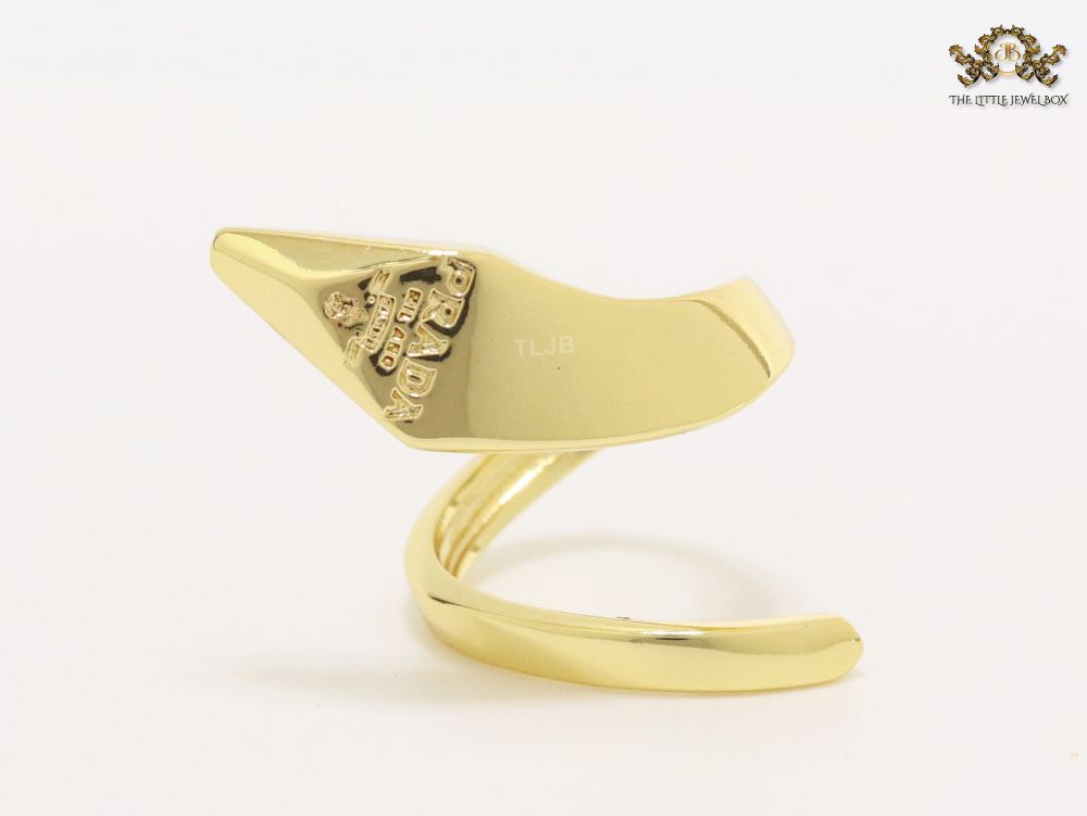 Matt gold plated snake ring
