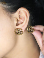 Antique double G studs Medium