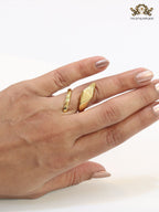 Matt gold plated snake ring