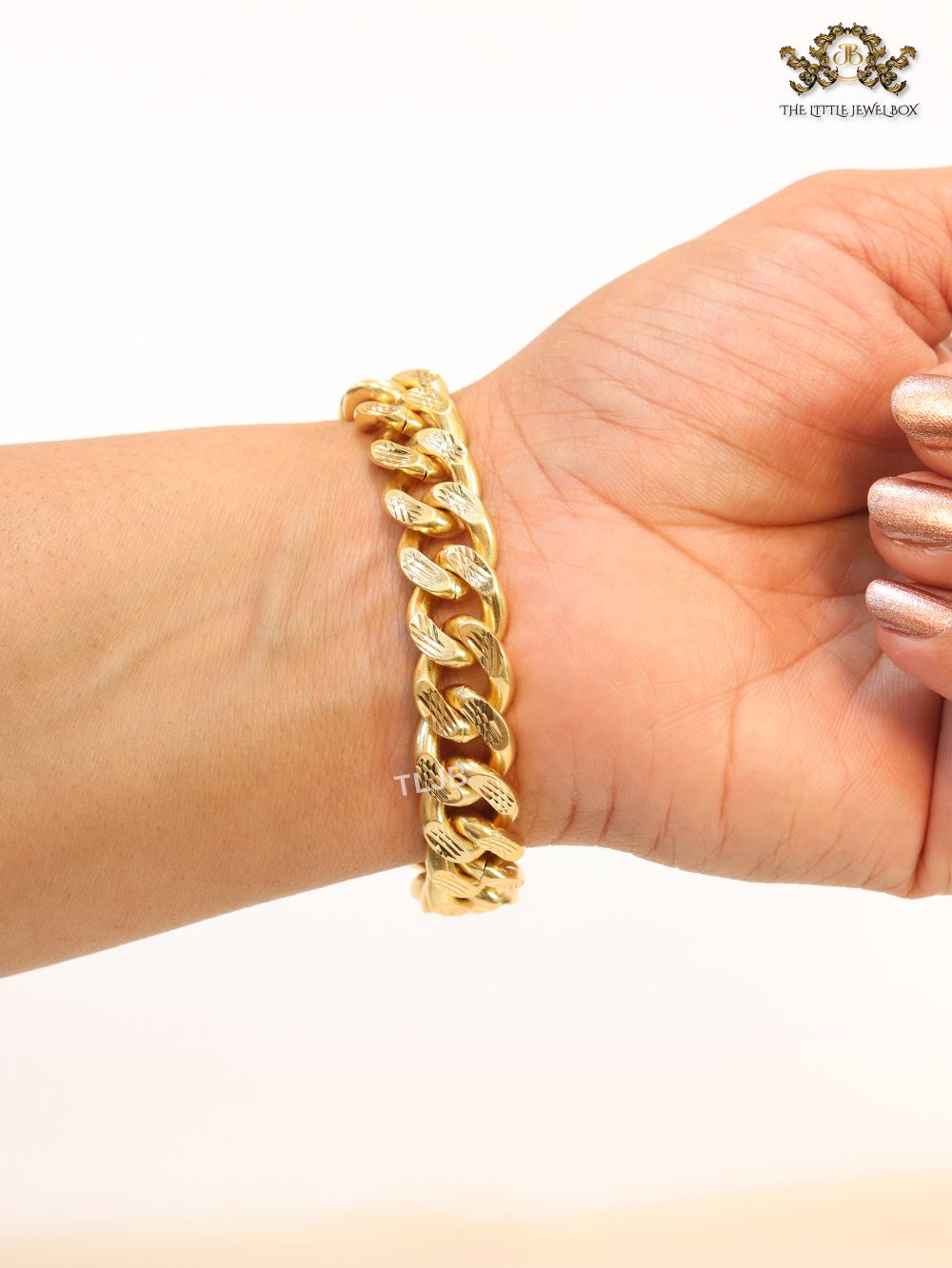 Medusa gold link chain bracelet