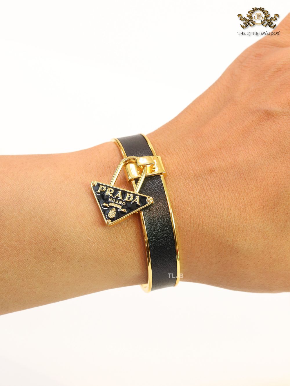Black alphabet charm bracelet
