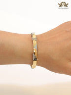 Alphabet L- platinum and gold bracelet