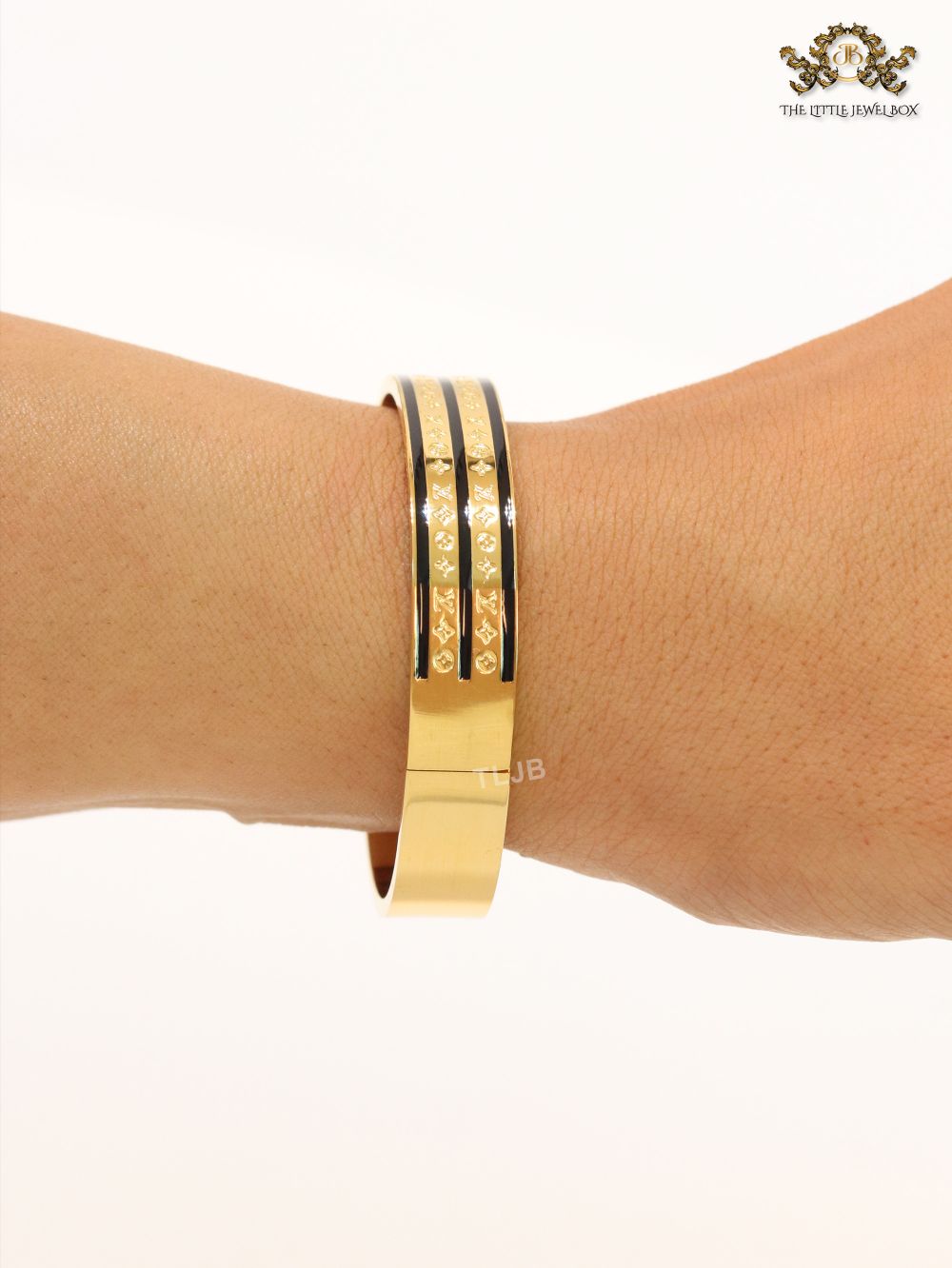 Black & gold stripes bracelet