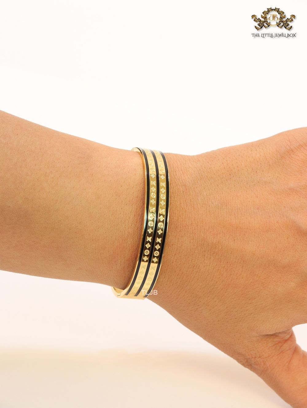 Black & gold stripes bracelet