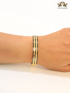 Black & gold stripes bracelet