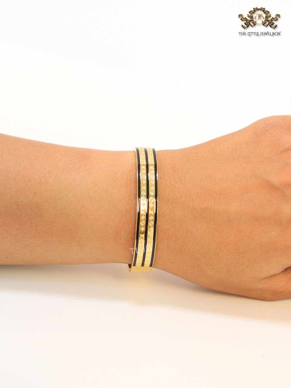 Black & gold stripes bracelet