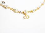 Alphabet CD Pearl Studded Chain in Gold