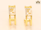 Double F Cz and gold studs