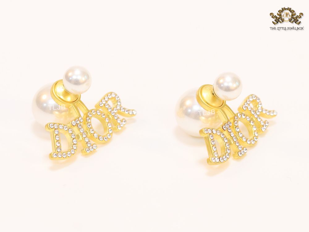 Pearl ad Cz alphabet studs