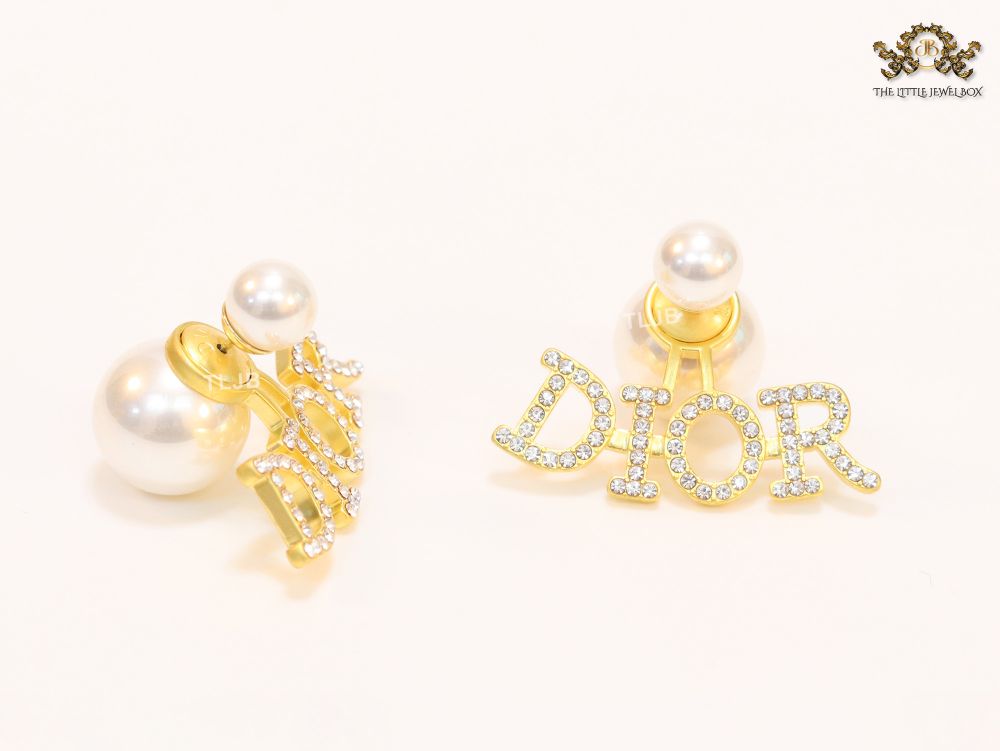 Pearl ad Cz alphabet studs