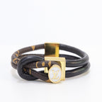 Alphabet L and V signature-black bracelet