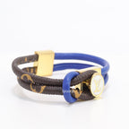 Alphabet L and V signature-blue bracelet