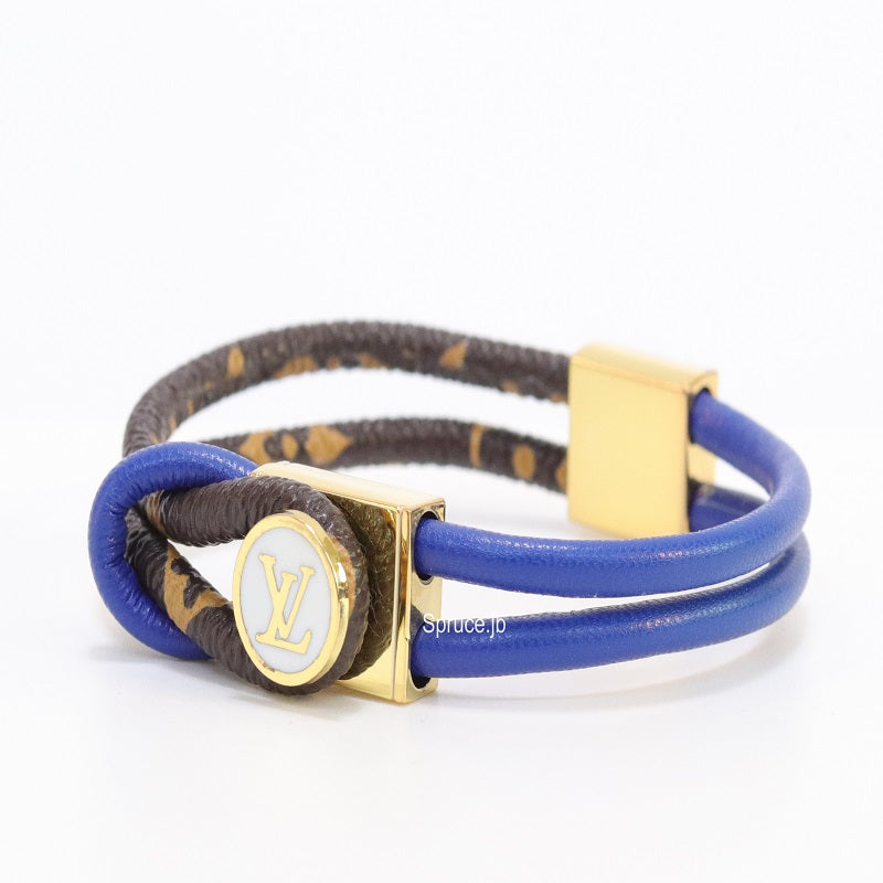 Alphabet L and V signature-blue bracelet