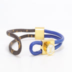 Alphabet L and V signature-blue bracelet