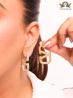 Open V small hoops cz 36mm