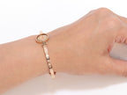 Alphabet LV Sleek bracelet in rose gold finish
