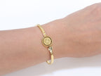 Alphabet LV Sleek bracelet in gold finish