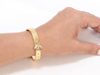Alphabet LV bracelet in gold finish