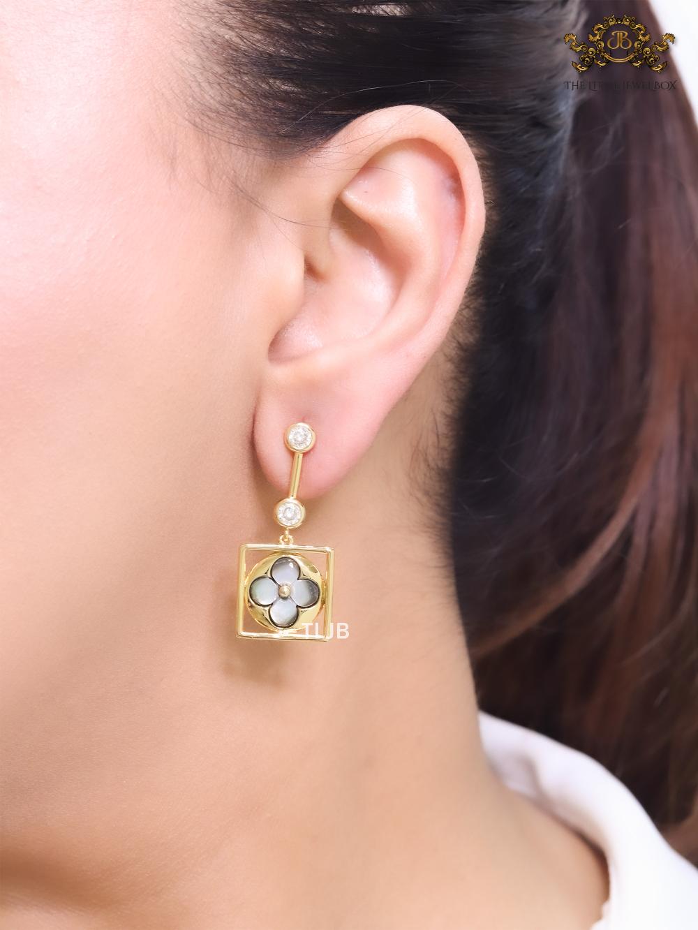 Grey clover and cz dangles