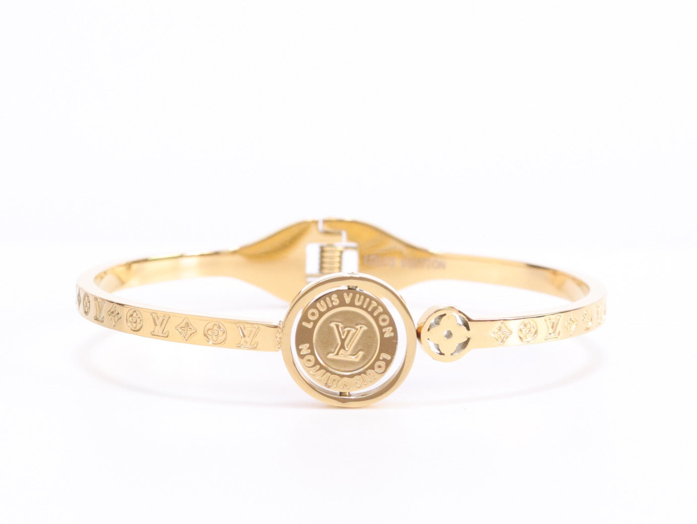 Alphabet LV Sleek bracelet in gold finish