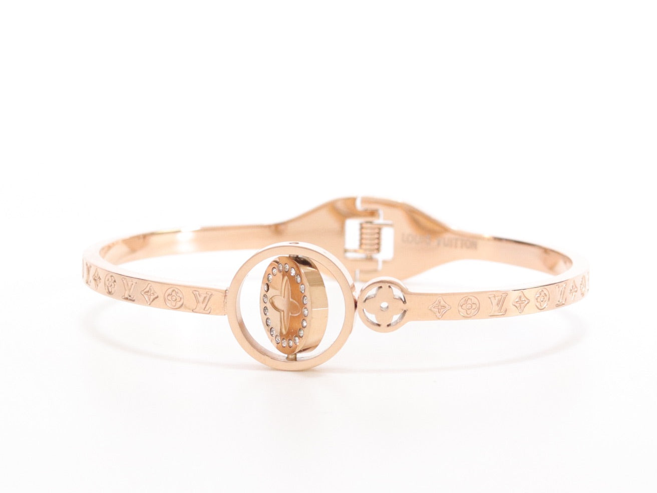 Alphabet LV Sleek bracelet in rose gold finish