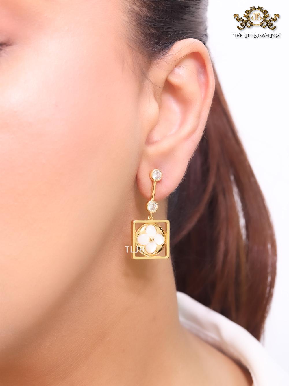 White clover and cz dangles