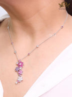 Silver floral sleek VC chain