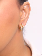Gold screw hoops