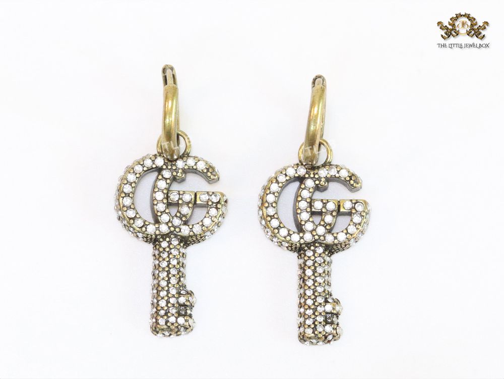 Rustic Double G key hoop type dangles