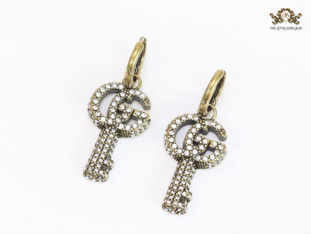 Rustic Double G key hoop type dangles
