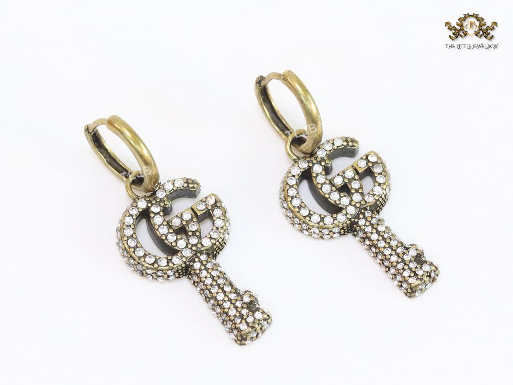 Rustic Double G key hoop type dangles
