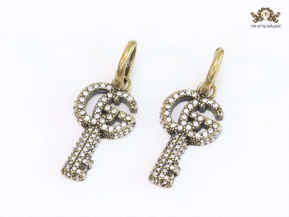 Rustic Double G key hoop type dangles