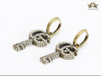 Rustic Double G key hoop type dangles