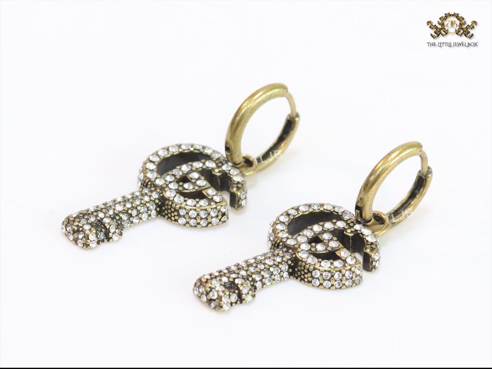 Rustic Double G key hoop type dangles