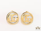 Gold plated twin G motif studs with MOP