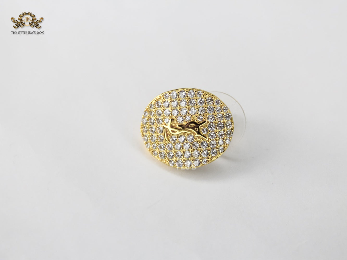 Alphabet Y S & L Gold cz Studs