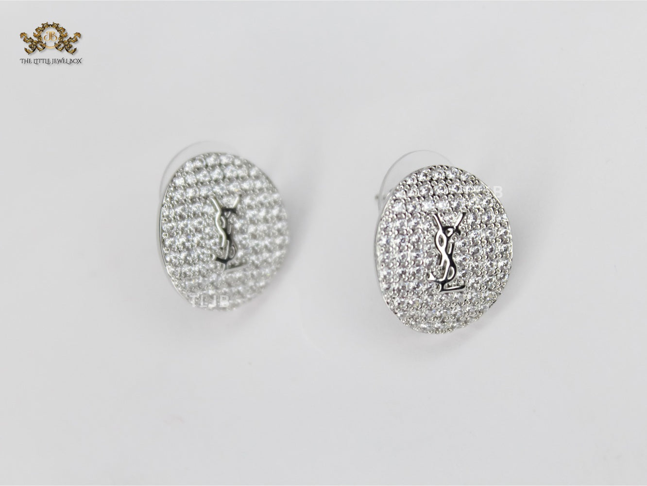Alphabet Y S & L Platinum cz Studs