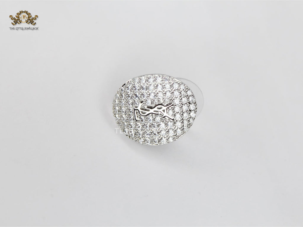 Alphabet Y S & L Platinum cz Studs