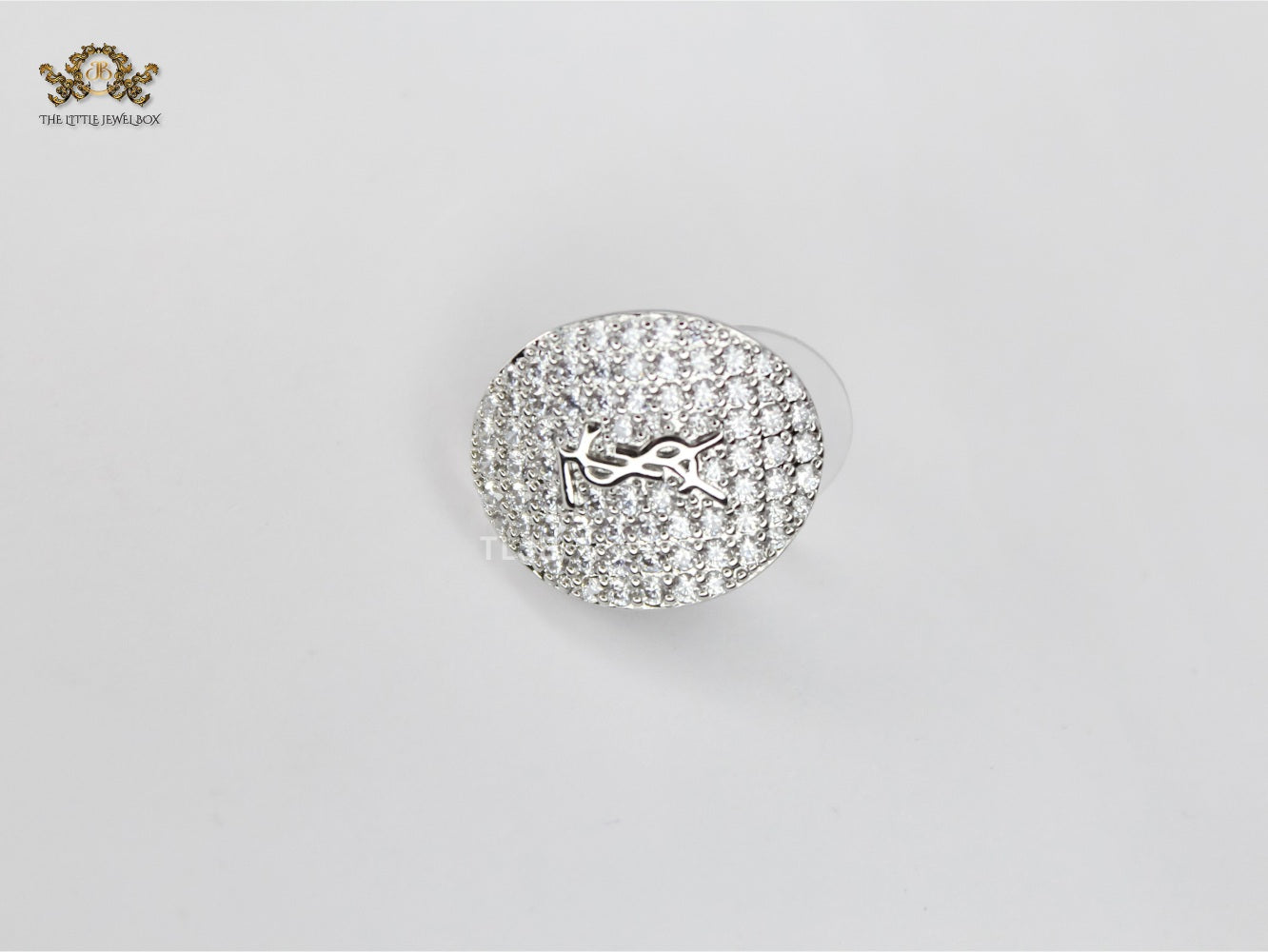 Alphabet Y S & L Platinum cz Studs