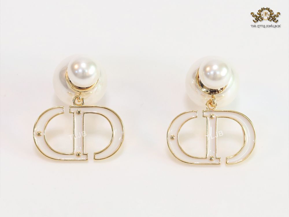 Pearl and white  enamel CD bombers
