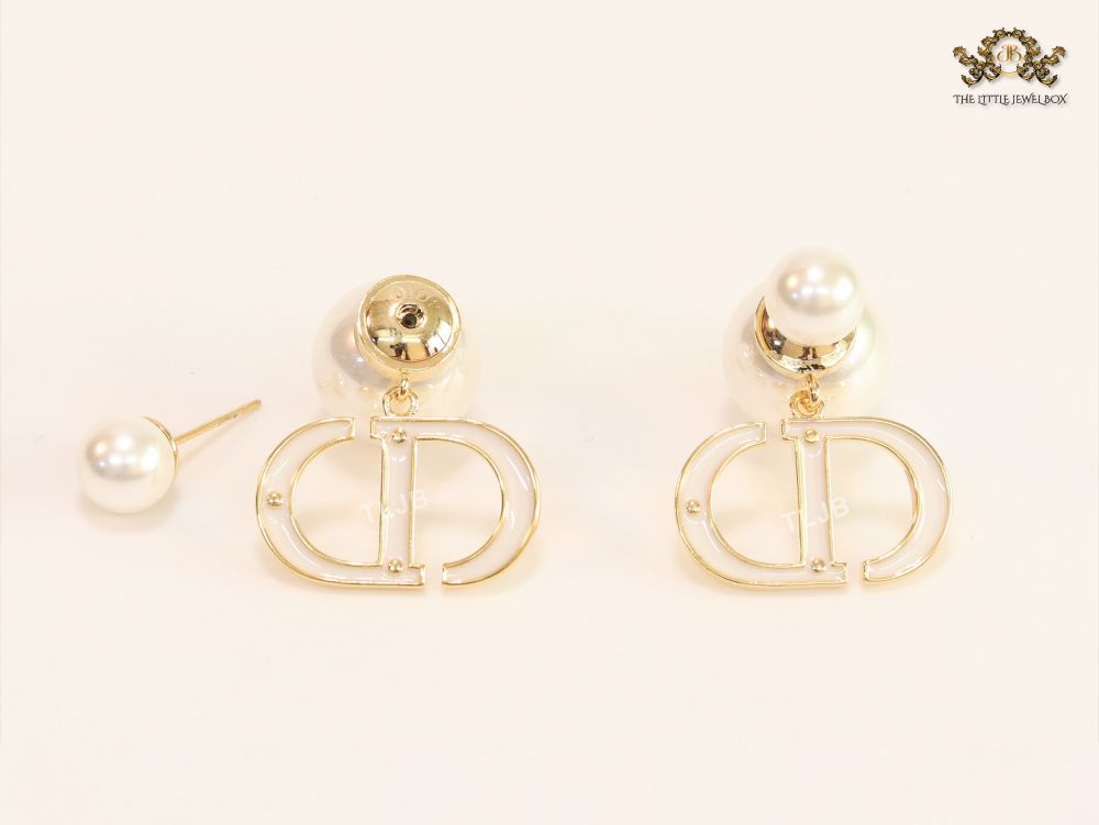 Pearl and white  enamel CD bombers