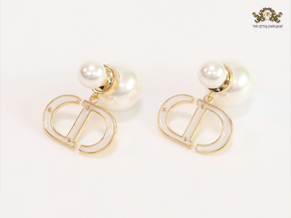 Pearl and white  enamel CD bombers