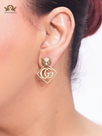 Twin G Studs with tiger motif