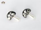 Double C Black Mushroom Studs