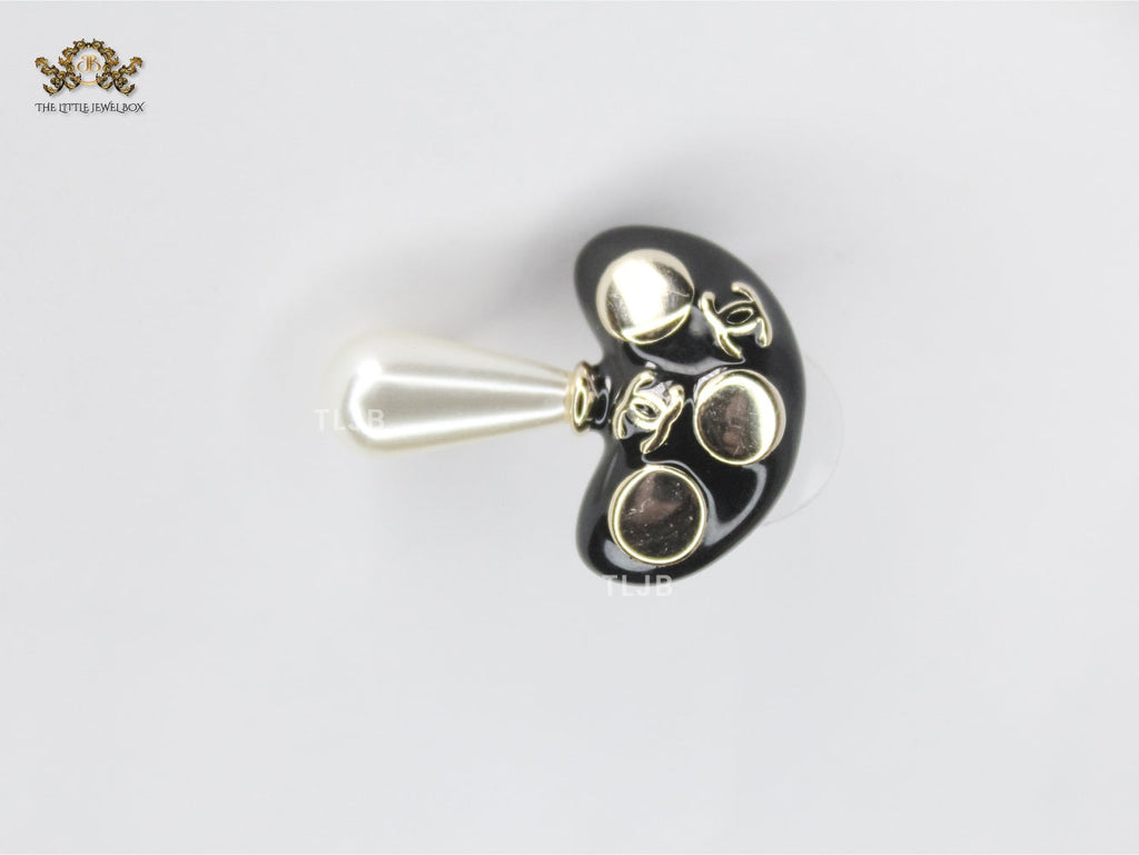 Double C Black Mushroom Studs